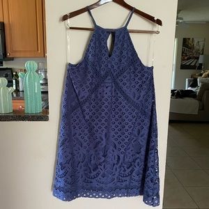 Indigo blue lace dress from Francescas